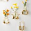 Wall-mounted Hydroponic Glass Vase Arrangement Dining Room Background Wall Ornament