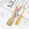 Hollow Metal Plants Bookmark Exquisite Rectangular Reading Stationery Oil Painting Style Flower & Birds Reading Book Tools