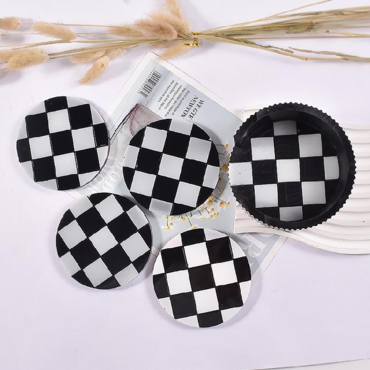 1/5Pieces Round Octagon Epoxy Casting Mould Resin Tray Coaster Mould Kit DIY