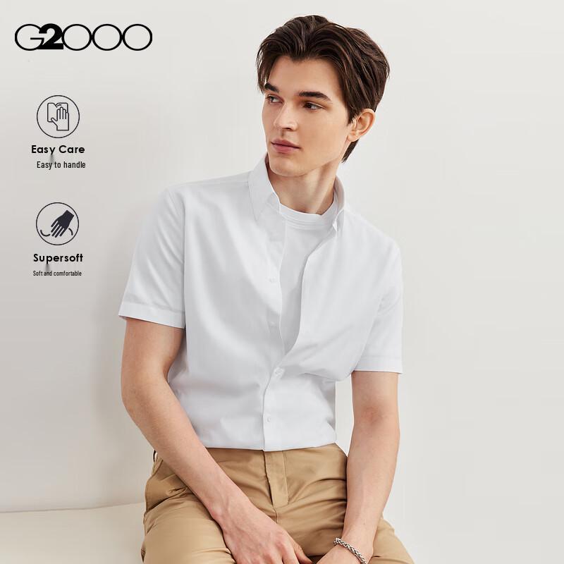 G2000 Men s Cotton Blend Short Sleeve Shirt M /05