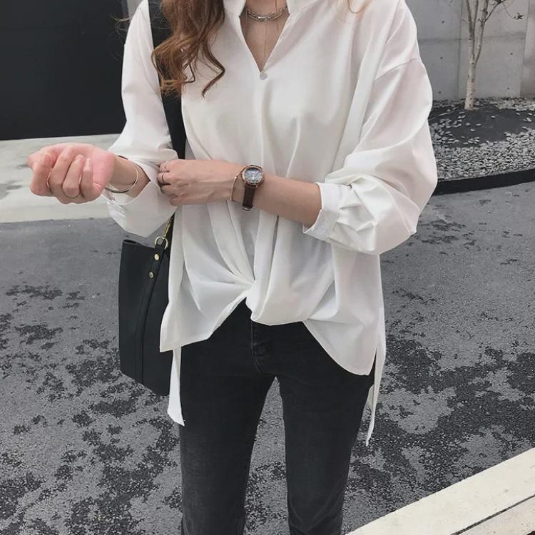 2025 Frühling & Herbst Damen Chiffon Langarm Locker geschnittenes Hemd