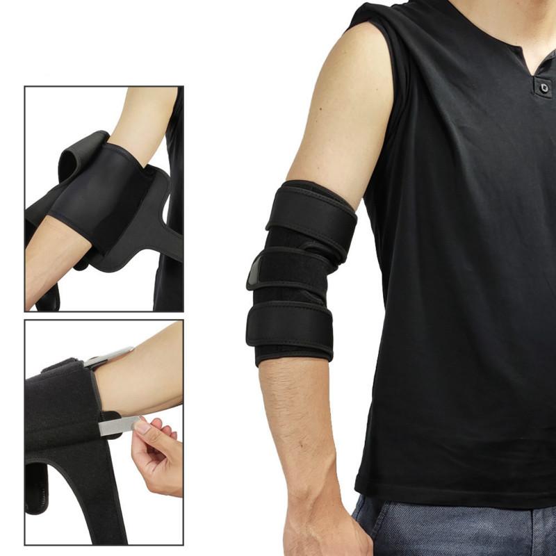 Adjustable Elbow Splint Brace With 2 Steel Plates For Elbow Fracture Stabilizer Arm Injury Recovery Joint Support