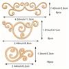 32pcs Large Wooden Floral Shaped Crafts, Wood Decorations And Embellishments