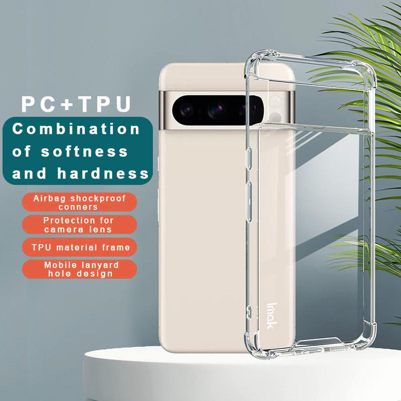 

IMAK For Google Pixel 8 Pro Case Anti-drop Protection PC+TPU Clear Phone Cover A