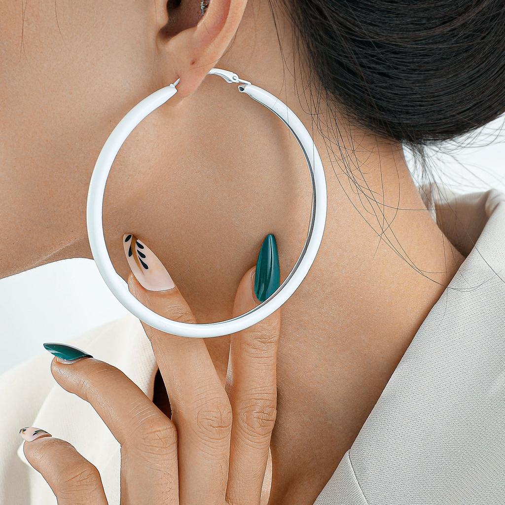 Promotional Niche Earrings, Personalized Exaggerated Large Circle Earrings, Sweet And Cool Plain Earrings.