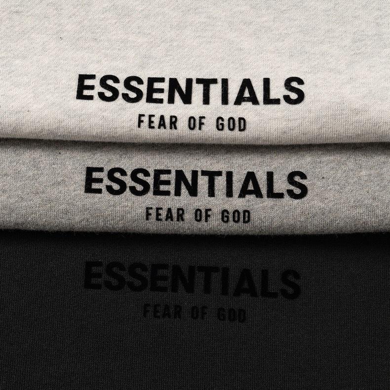 FOG ESSENTIALS Saison 8 Beflocktes Rundhals-Sweatshirt für Herren, lockere Passform