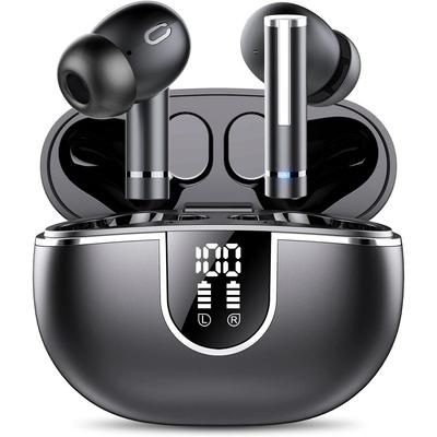 Wireless Earbuds Bluetooth Headphones 5.3 Bluetooth Earbuds with Noise Cancellation Mic LED Display 50H Battery IPX7 Waterproof