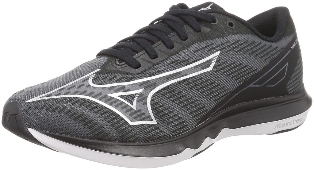 Mizuno Wave Shadow 5 Running Shoes, Lightweight, Dark Gray/Silver/Black, Size 26.5 cm, 3E, for Jogging, Marathons, Sports, and Training