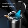 Flip-Top Car Ashtray with Light - Stylish Interior & Home Use