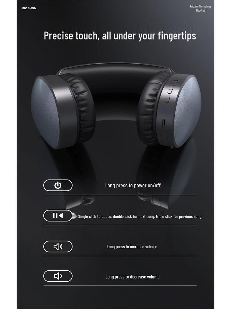 Huaqiangbei Over-Ear Bluetooth Headset: Long Battery, Wireless, Sports & Gaming, Low Latency