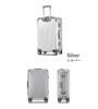Suitcase Carry Case All Aluminum Alloy Body Carry Bag Silver Shockproof Large Lightweight Quiet Double Casters Equipped with TSA Lock Travel Business