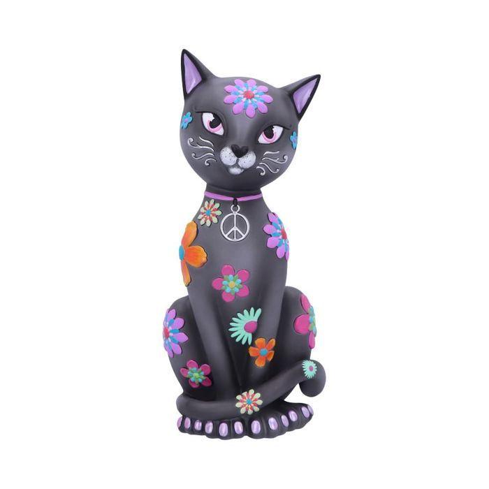 Figurine d'ornement - NEMESIS NOW - Chat hippie - 26cm - Résine - Peinture à la main
