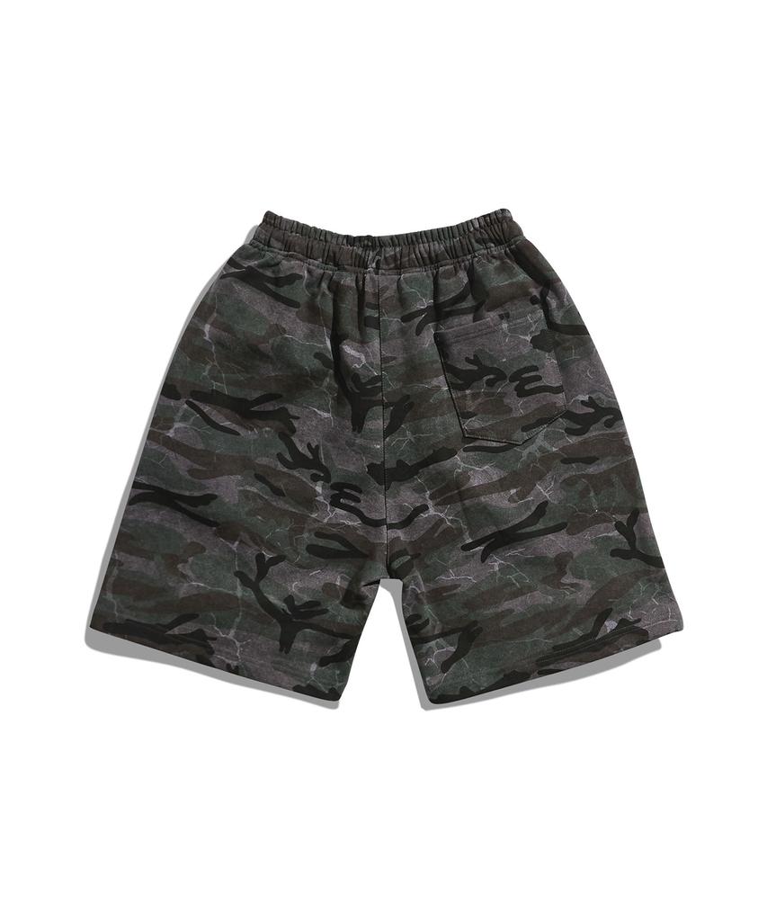Peullukeu Camo Easy Elastic Shorts Grey Fsp359