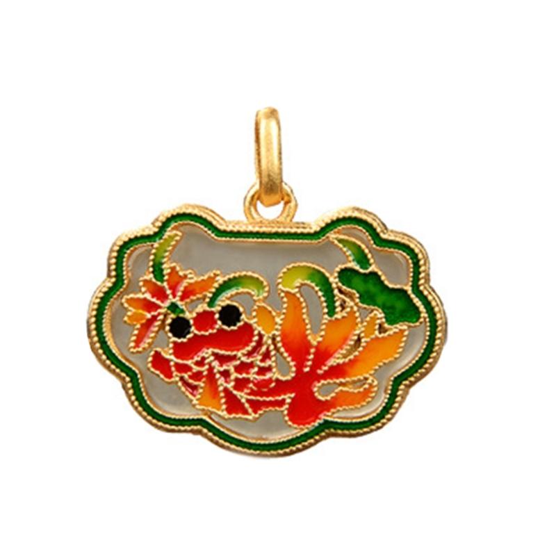 Longevity Lock Pendant/Neckchain Silver and Gold Plated Handmade Accessory Traditional Chinese Amulet for Women