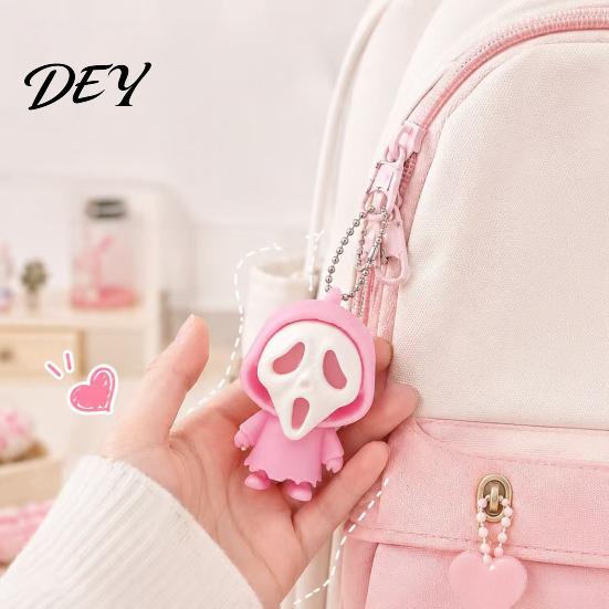 Screaming Skeleton Pendant Mini Keychain Pendant, 3D Printed Halloween Schoolbag Purse Bag Charm Hanging Decor, Backpack Accessories Spooky Decor