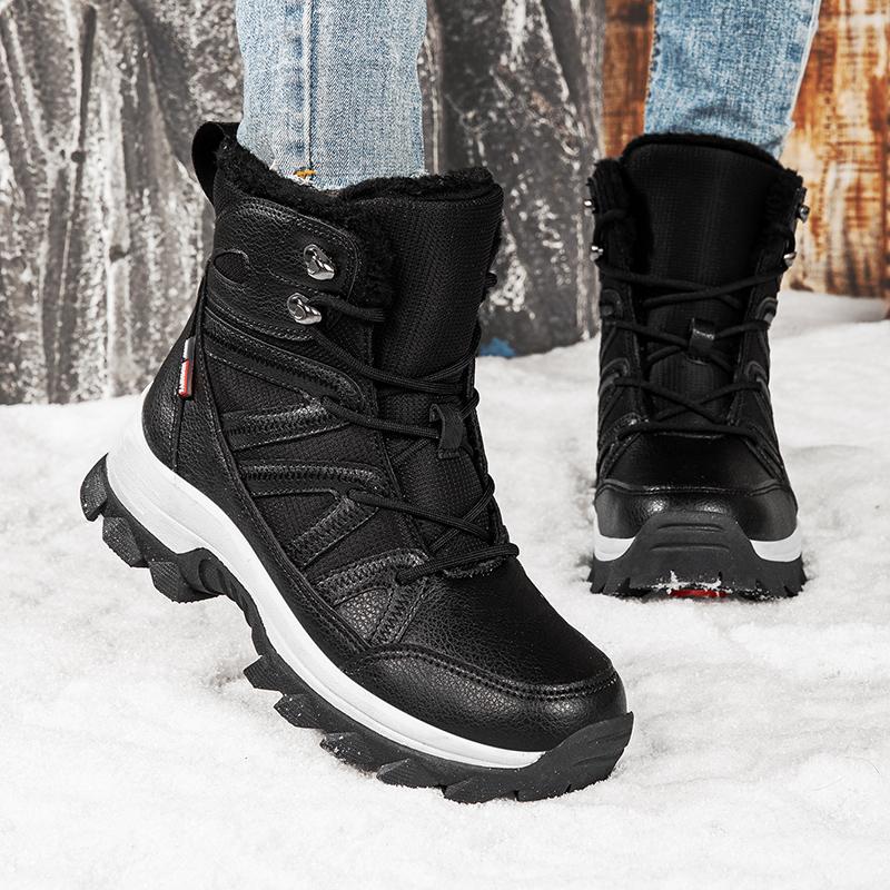 36-45Herren Winter Baumwollschuhe High-Top Plus Samt Warm Damenstiefel Rutschfest Abriebfest Schneestiefel