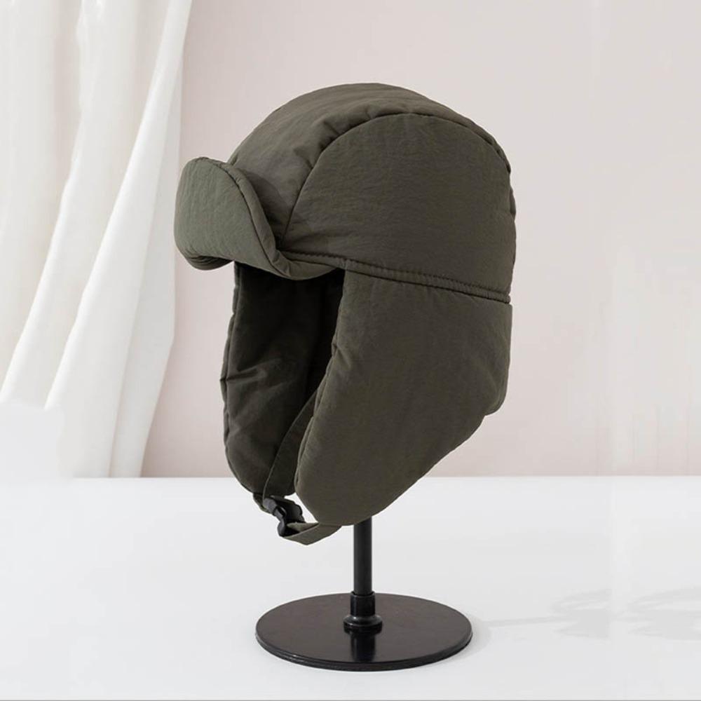 Eiderdown Bomber Hat Thick Ushanka Fur Hat Outdoors Winter Cap  for Men Women