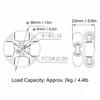 38mm 1.5 Inch Double Aluminum Omni Wheel Robot Omni Directional Wheel with Metal Hubs 14166