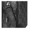 Gucci GG Emblem Brand Letter Pattern Zipper Closure Fabric Toiletry Bag Small Size Men's Black