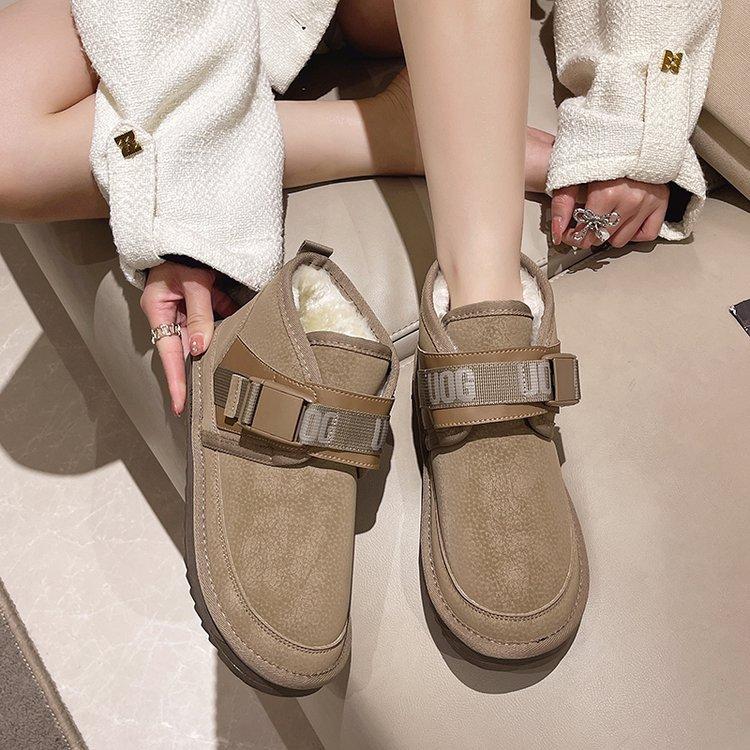 Northeast Snow Boots Men's and Women's 2025 New Winter Velvet Thickened Couple Warm Large Size Cotton Shoes Tooling Short Boots