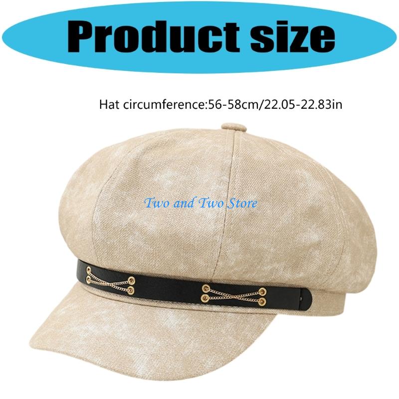 HX6F French Stylish Headwear Painter Hat Show Small Face Cabbie Hat