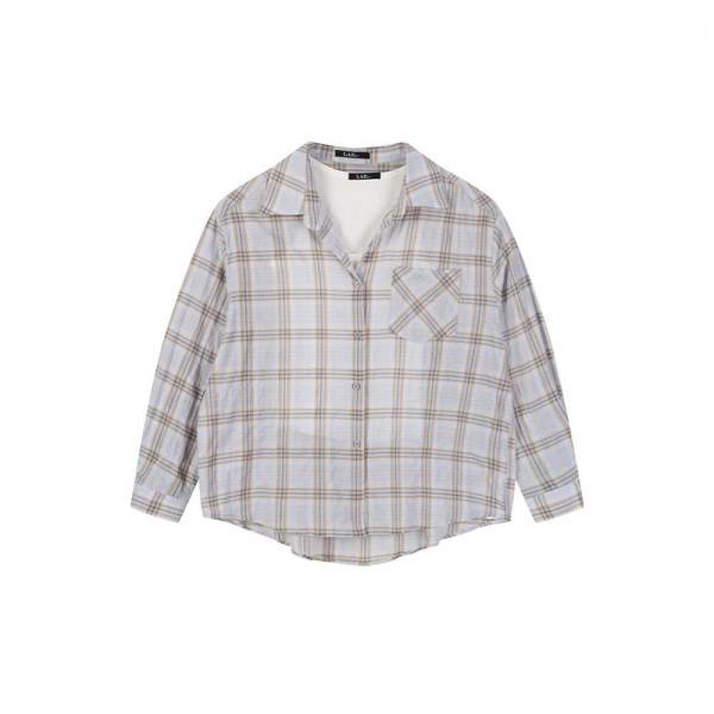 

Lap Check Shirt Sleeveless Set As2ex542 BK (black)/FF