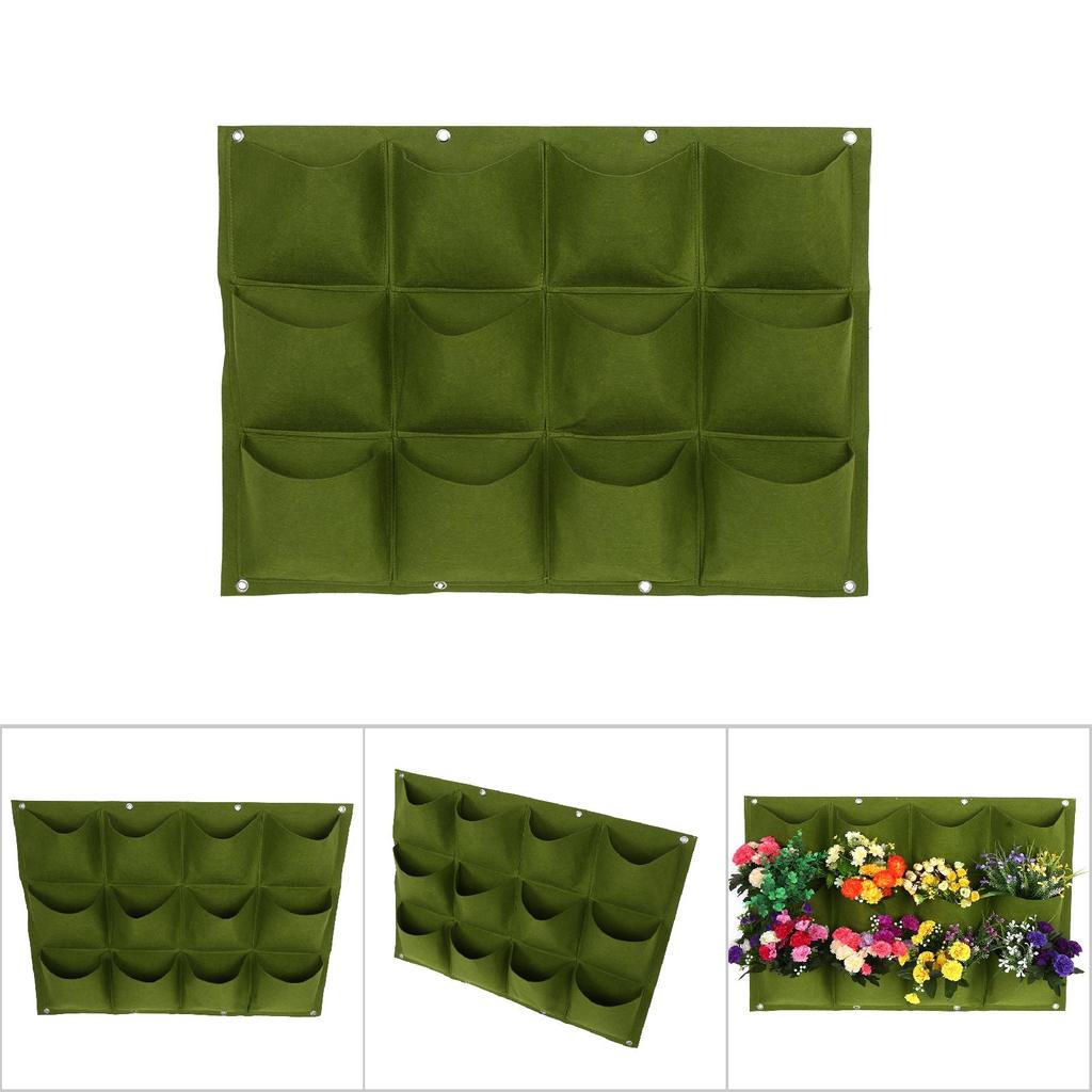 Planting Bag Garden Balcony Wall Vertical Flower Plants  Ing Planter (18  S)