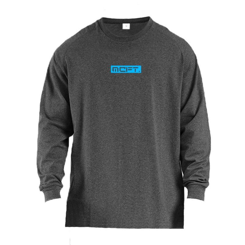 Muscleguys New Simple O-neck T-shirt Loose Spring and Autumn Clothes Men's Sports Running Thin Bottoming Shirt