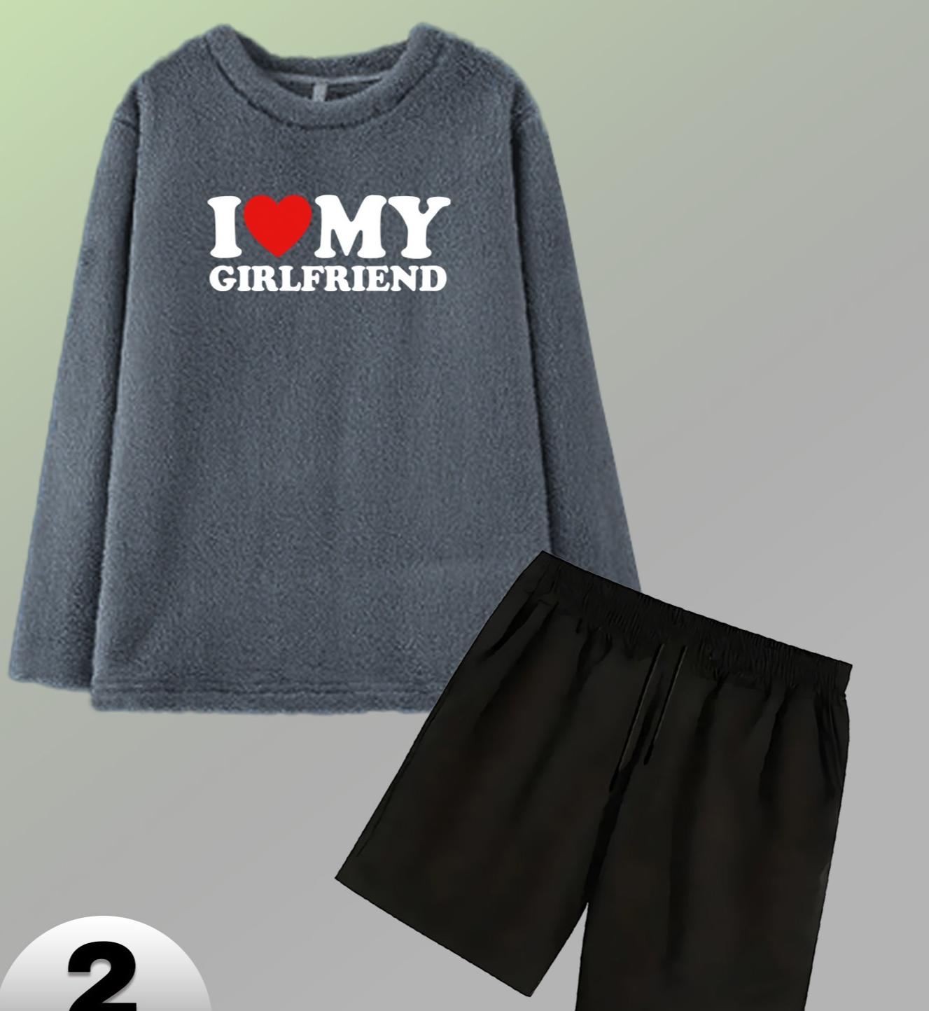 Мужская зимняя фланелевая домашняя одежда, теплая и уютная XXL серый