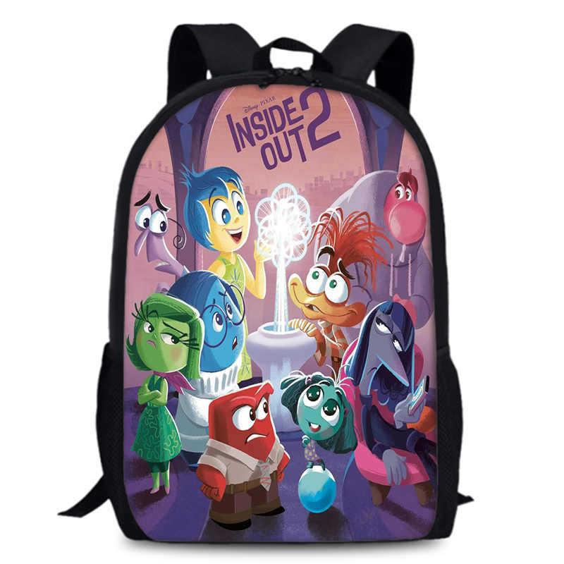 Spacious Inside Out 2 Backpack Durable Oxford Fabric 15 Inch School Bag Unisex