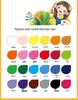 Kindergarten Art Set: 24 Gouache Colors & 12 Mushroom Brushes for Kids