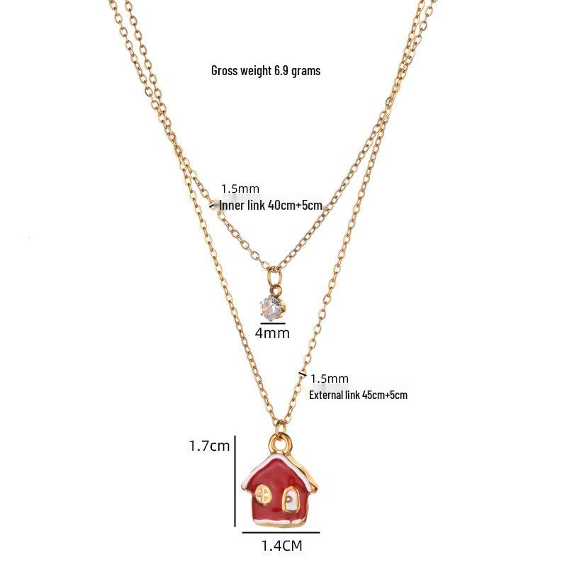 Trendy Hip Hop Multi-layer Geometric Pendant Necklace – European American Stainless Steel Fashion