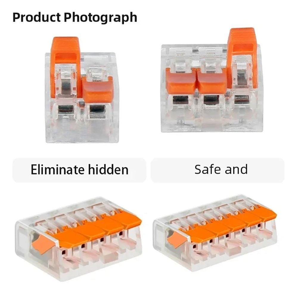 10Pcs AWG24-12 Quick Terminal Block 2/3/4/5 Pins Wire Connector Terminals