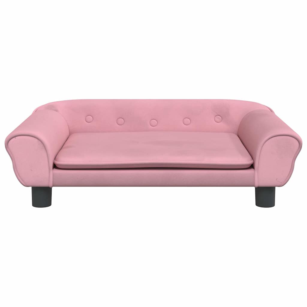 Dog Bed Pink 70x48x22 Cm Velvet