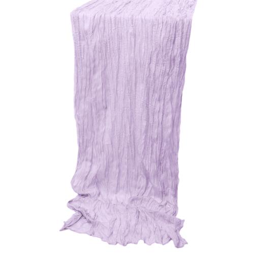 Gefalteter Tischläufer Knitterstoff Gaze Tischdecke für Hochzeitsfeier Dekoration Rustikaler Eleganter Akzent für Esstisch für Zuhause Restaurant Außenveranstaltungen