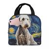 Bedlington Terrier Night Insulated Lunch Bag for Women Kids Portable Food Boxes Thermal Lunch Box Tote