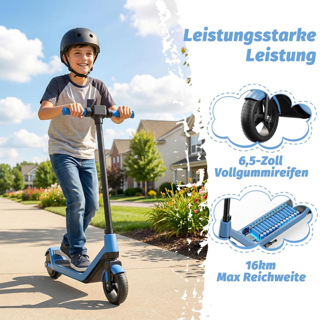 Trotinetă electrică TODIMART pentru copii: Motor 150W + 3 Viteze + Boxă Bluetooth + Lumini LED Colorate – Plimbă-te cu Muzică & Stil!