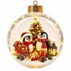 2D Flat Pattern Christmas Ball Ornament Transparent Clear Sphere Bauble  Family Gathering