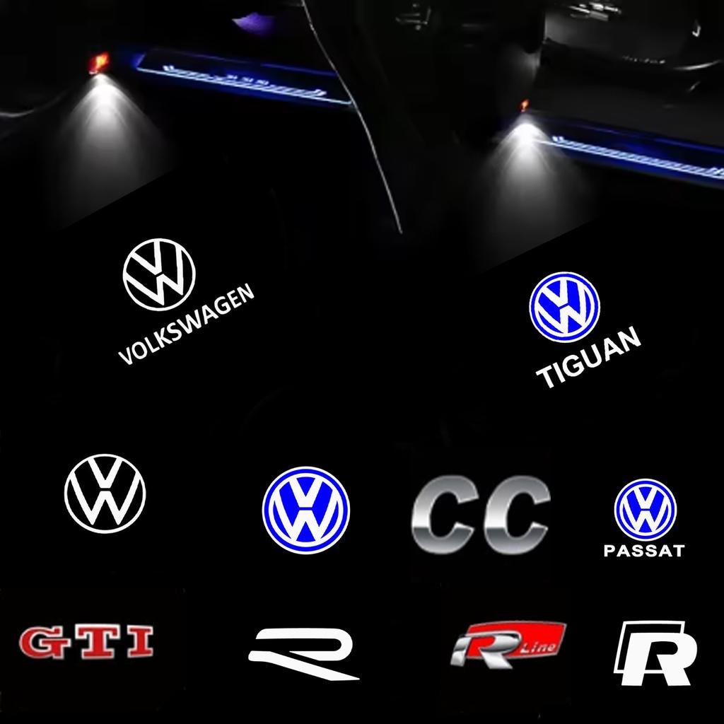 2Pcs For VW Volkswagen Golf 3 4 Sharan Touran Lavida Caddy Beetle Jetta MK4 Bora MK3 Polo LED Car Door Logo Light Projector Lamp CWS1 