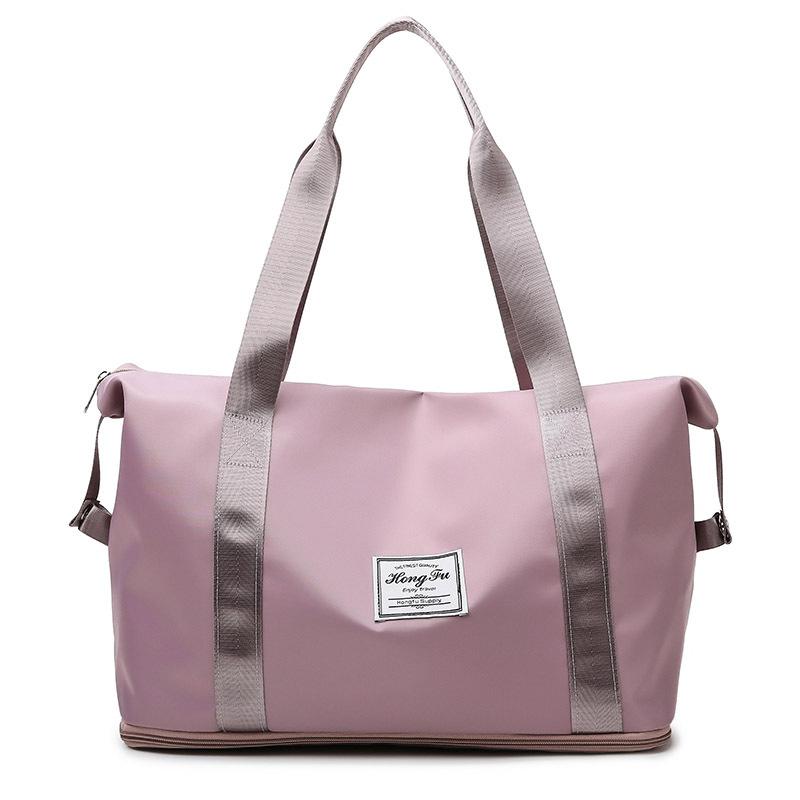 Large capacity short-distance travel bag women's shoulder expansion layer wet and dry separation yoga sports fitness bag labor bag