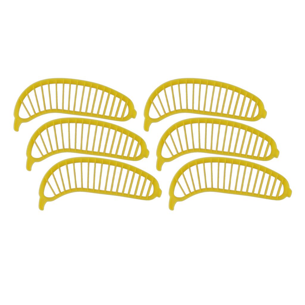 6Pcs Fruit Cutter Yellow Quick Slicing Reliable Durable Versatile Banana Cutter for Kitchen Home