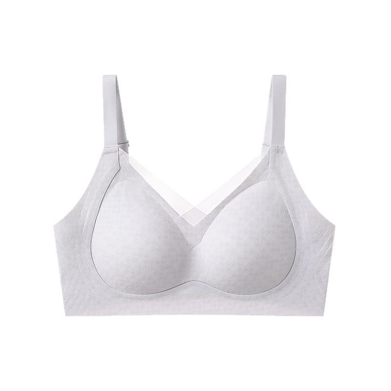 Lift the fixed cup comfortably and gather the seamless underwear for women with large breasts and small breasts. Anti-sagging thin bra