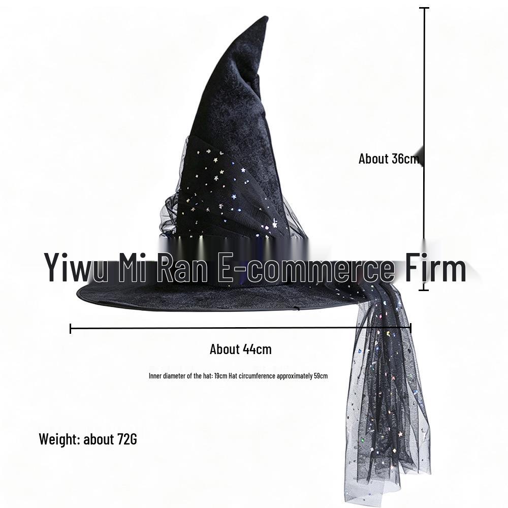 Light-Up Spiderweb Witch Hat Halloween Decoration