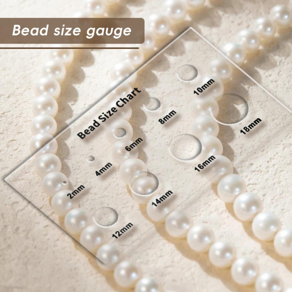 Kralenmaatmeter Transparant Acryl Sieraden Meetliniaal Met Nauwkeurige Schaal