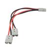 120A For Anderson-Plug Compatible Dual Y Adapter With 6AWG Copper Silver Wire 600V Rated Connector For Industrial Power Connect