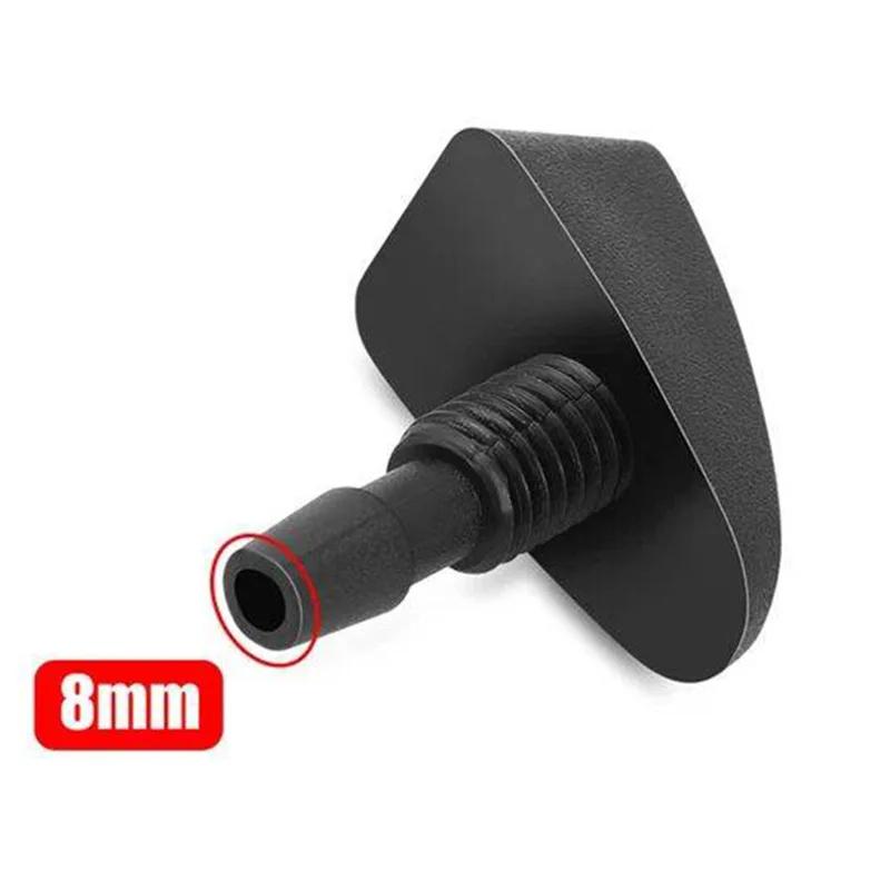 Bico de limpador de para-brisa dianteiro universal para carro, 2 tamanhos, kits de pulverizador de jato, ventilador de água, capa de bico, ajuste de saída de arruela