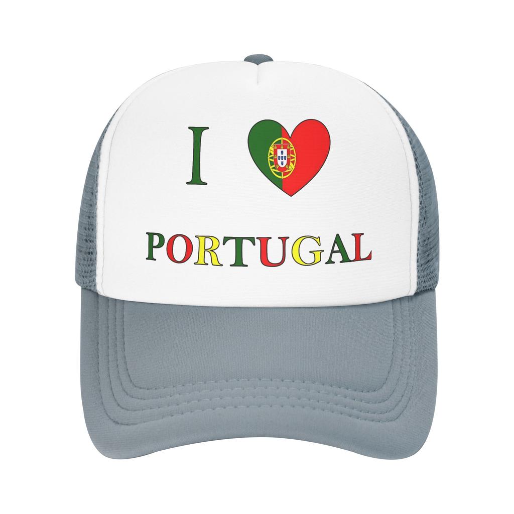 Summer Sun Hats I Love Portugal  Baseball Cap Sun  Breathable Design Trucker Hat Unisex Unisex yk Cute Running Hippie Snapback Cap
