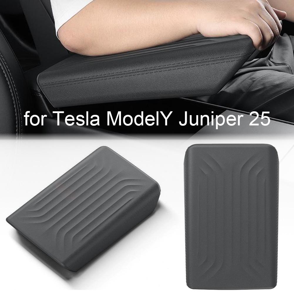 For Tesla ModelY Juniper 2025 Car Center Console Arm Rest Lid Auto Central Armrest Box Pad Cover Interior Accessories