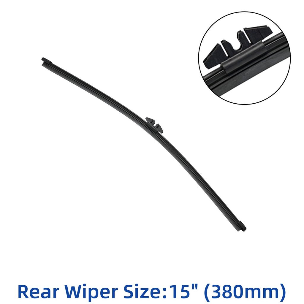 15" 380mm Rear Wiper Blade & Arm Set Kit For BMW X5(E70) Hatchback 2006-2011 Windshield Windscreen Tailgate Window Rain Brush