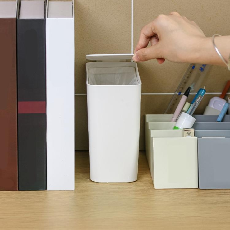 Functional Waste Bin with Lid Desktop Container Storage Home Garbage Container
